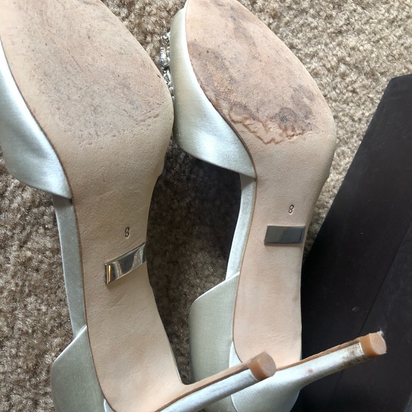 Badgley Mischka Ivory Candace Peep Toe Pump 8 - Picture 4 of 6